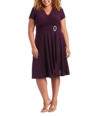 R & M Richards - Plus Size Cascade Dress