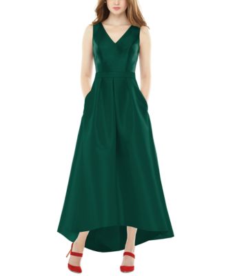 Alfred Sung - High-Low Satin Gown