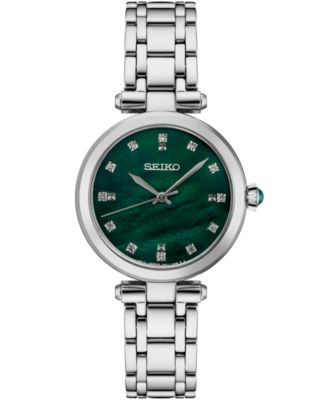 Seiko - Women's Diamond (1/8 ct. t.w.) Stainless Steel Bracelet Watch 30mm