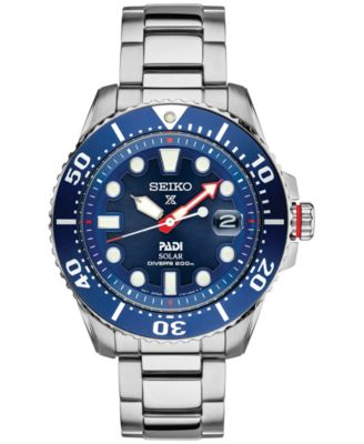 Seiko - Men's Prospex Solar Stainless Steel Bracelet Watch 44mm