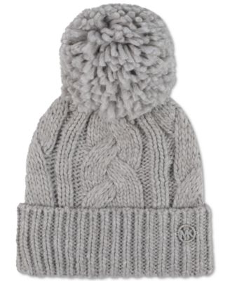 Michael Kors - Cable-Knit Pom Pom Hat