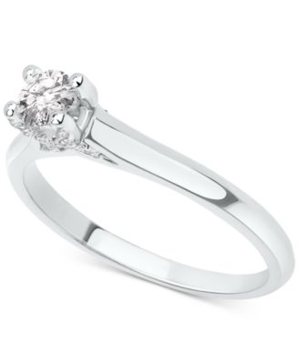 Macy's - Diamond Solitaire Engagement Ring (1/3 ct. t.w.) in 14k Gold