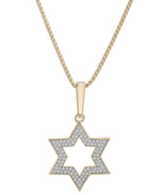 Macy's - Men's Diamond Star of David 22" Pendant Necklace (1/2 ct. t.w.)