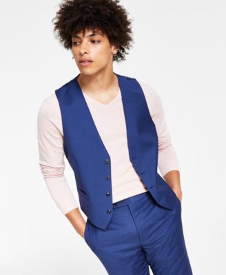 Calvin Klein - Men's Slim-Fit Stretch Solid Suit Vest
