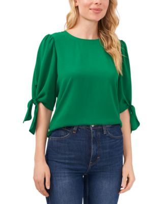 CeCe - Bow-Detail Puff-Sleeve Blouse