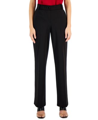 Kasper - Women's Faux-Fly Pull-On Wide-Leg Pants