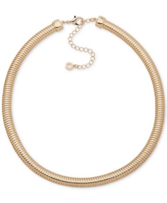 Anne Klein - Gold-Tone Omega Chain Collar Necklace, 17" + 3" extender