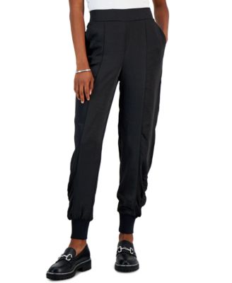 I.N.C. International Concepts - Women's Ruched Satin Jogger Pants
