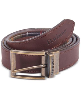 Barbour - Men's Reversible Tartan to Leather Belt