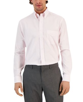 Club Room - Men's Classic/Regular Fit Stretch Wrinkle-Resistant University Stripe Dress Shirt