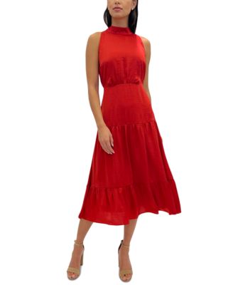 Sam Edelman - Women's High-Neck Sleeveless Chiffon Dress