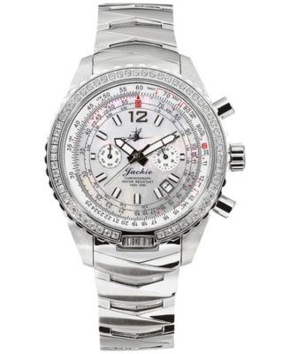 Abingdon Co. - Women's Chronograph Multifunctional Stainless Steel Bracelet Watch 41-1/2mm