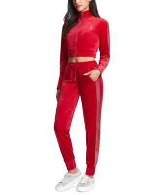 Juicy Couture - Women's Mid-Rise Embellished-Trim Joggers