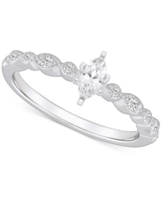 Macy's - Diamond Marquise Engagement Ring (3/8 ct. t.w.) in 14k Gold