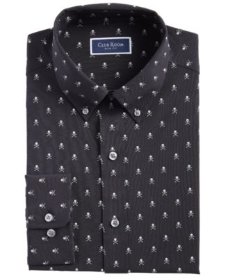 Club Room - Men's Skull-Print Dress Shirt