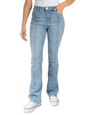 Indigo Rein - Juniors' Seamed High-Rise Bootcut Jeans