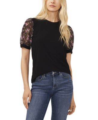 CeCe - Puff Sleeve Bouquet Top