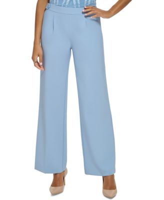Calvin Klein - Women's Wide-Leg Button-Tab-Waist Pants