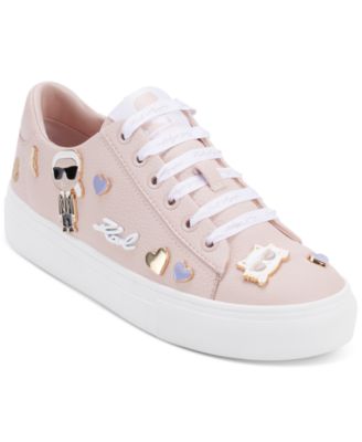 Karl Lagerfeld Paris - Women's Cate Lace-Up Embellished Low-Top Sneakers