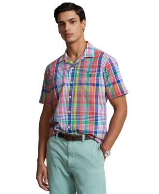 Polo Ralph Lauren - Men's Classic-Fit Plaid Seersucker Camp Shirt