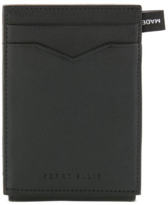 Perry Ellis Portfolio - Men's Magnetic Leather Card Case