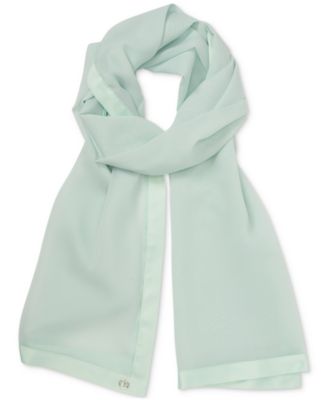 Calvin Klein - Satin Trim Chiffon Evening Wrap