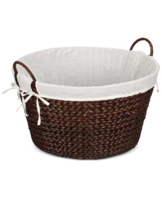 Household Essentials - Banana Leaf Wicker Round Laundry Basket