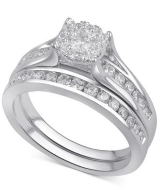 Macy's - Diamond Bridal Channel Set (1 ct. t.w.) in 14k White, Yellow or rose Gold