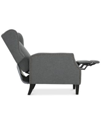 Noble House - Sherell Wingback Recliner Club Chair, Quick Ship