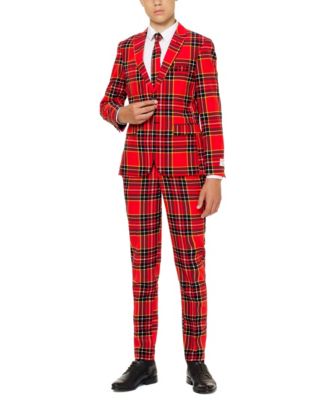 OppoSuits - The Lumberjack Slim-Fit Suit & Tie Set, Big Boys (8-20)