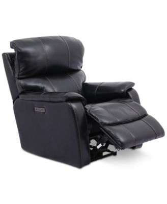 Furniture - Hatherleigh 34" Leather Dual Power Recliner