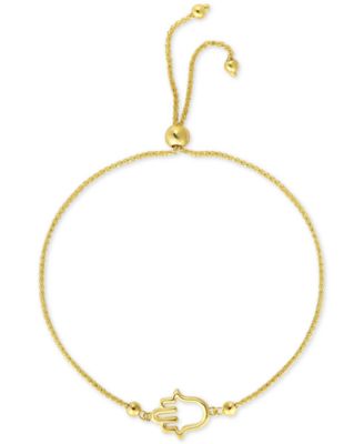 Macy's - Hamsa Bolo Bracelet in 10k Gold