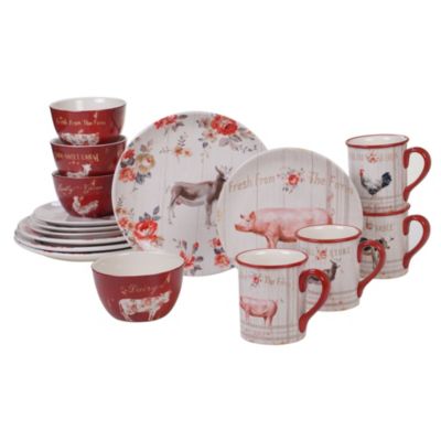 Certified International - Farmhouse 16pc Dinnerware Set