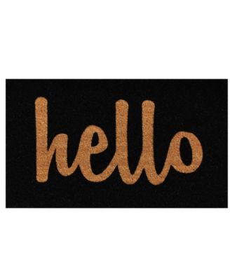 Home & More - Hello Script 17" x 29" Coir/Vinyl Doormat
