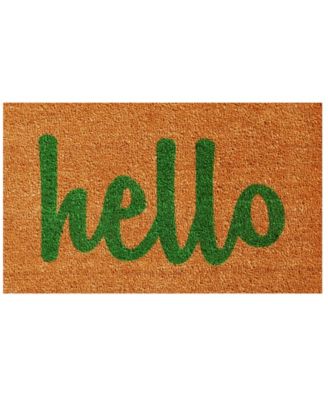 Home & More - Hello Script 24" x 36" Coir/Vinyl Doormat