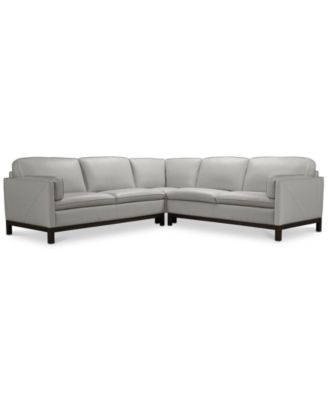 Best Master Furniture - Virtron 3-Pc. Leather "L" Sectional Sofa