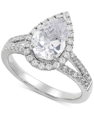 Grown With Love - Lab Grown Diamond Pear Engagement Ring (2 ct. t.w.) in 14k White Gold