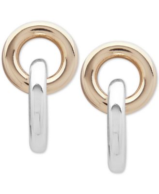 Lauren Ralph Lauren - Two-Tone Circle & Bar Drop Earrings