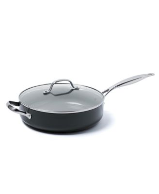 GreenPan - Valencia Pro 4.5-Qt. Ceramic Non-Stick Saut&eacute; Pan & Lid