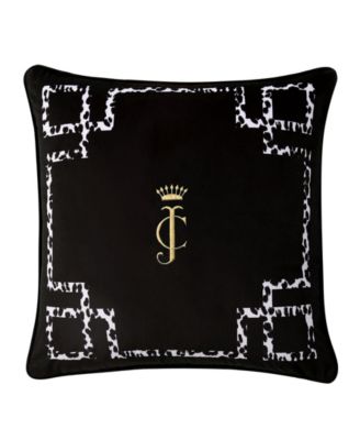 Juicy Couture - Lattice Embroidered Velvet 20" x 20" Throw Pillow