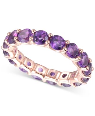 Macy's - Rhodolite Garnet Eternity Band (2-5/8 ct. t.w.) in 14k Rose Gold-Plated Sterling Silver(Also Available In Amethyst, Blue Topaz, Multi, Citrine, and Lab Created Opal)