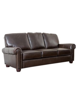 Abbyson Living - Shirin 86" Leather Sofa