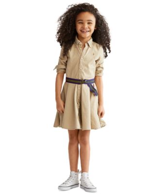 Polo Ralph Lauren - Toddler and Little Girls Chino Cotton Shirtdress