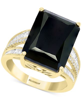 EFFY Collection - Onyx & Diamond (3/8 ct. t.w.) Statement Ring in 14k Gold