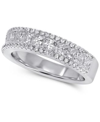 Macy's - Swarovski Zirconia Beaded Band in Sterling Silver