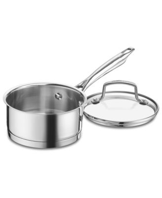 Cuisinart - 1-Qt. Stainless Steel Saucepan with Lid