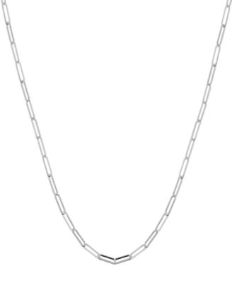 Essentials - Fine Silver Plate or Gold Plate Oval Open Link 24" Chain