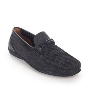 Aston Marc - Men's Knit Lace-Strap Driving Loafer
