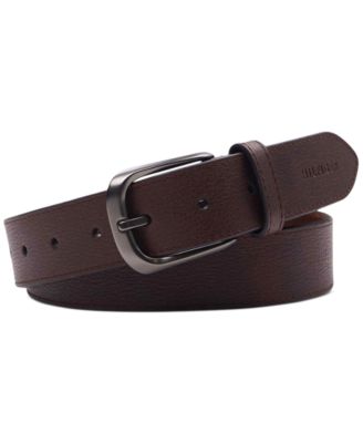 Tommy Hilfiger - Men's Enamel Logo Ornament Casual Leather Belt