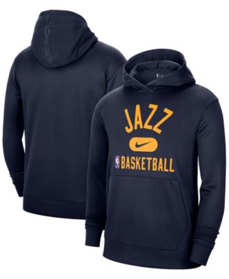 Nike - Men's Navy Utah Jazz 2021-2022 Spotlight On Court Performance Practice Pullover Hoodie